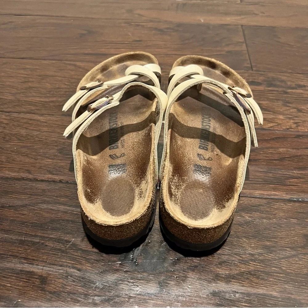 Birkenstock Style Beige Double Strap Sandals